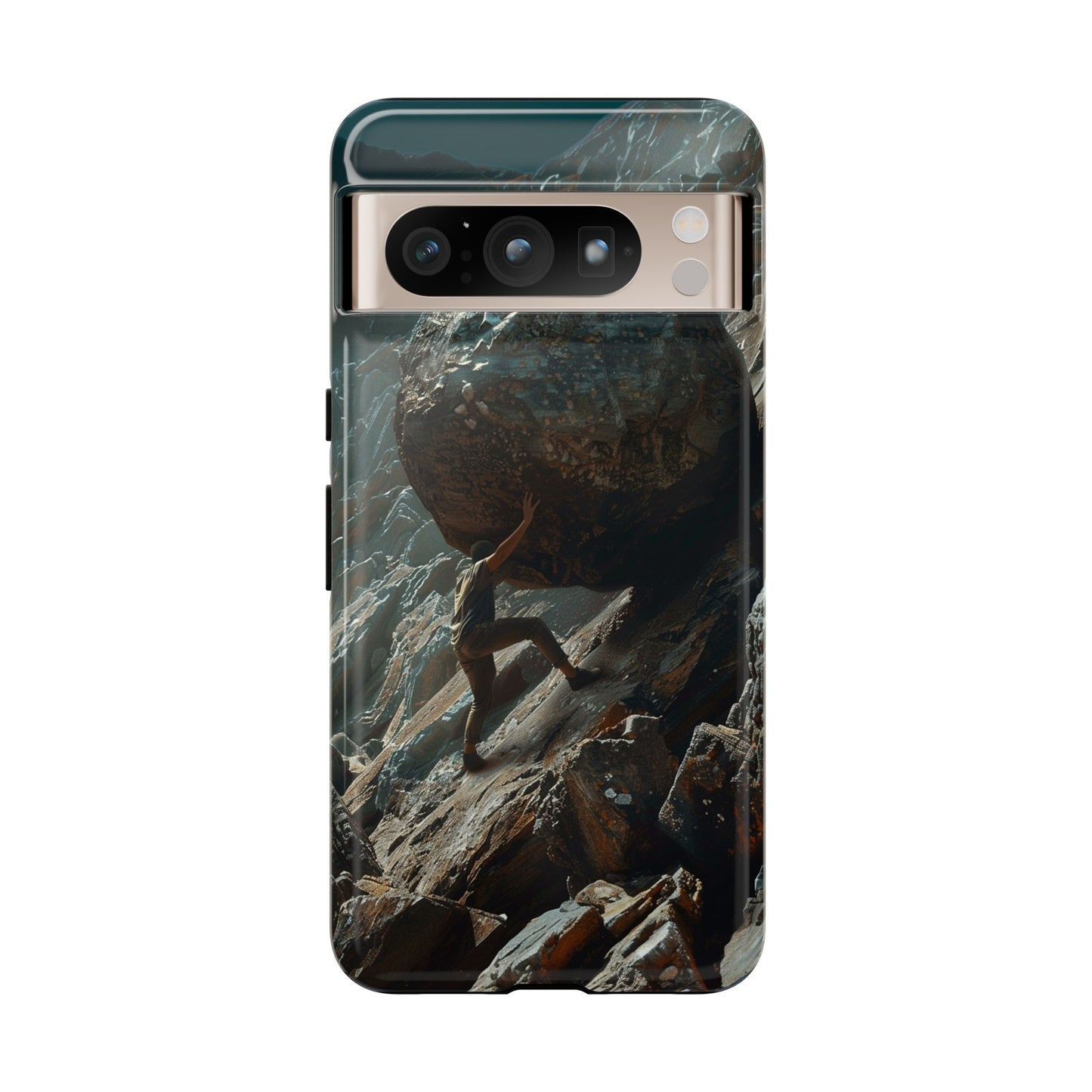 Sisyphus Phone Case – Mythological Art Design for iPhone, Samsung Galaxy, and Google Pixel Devices