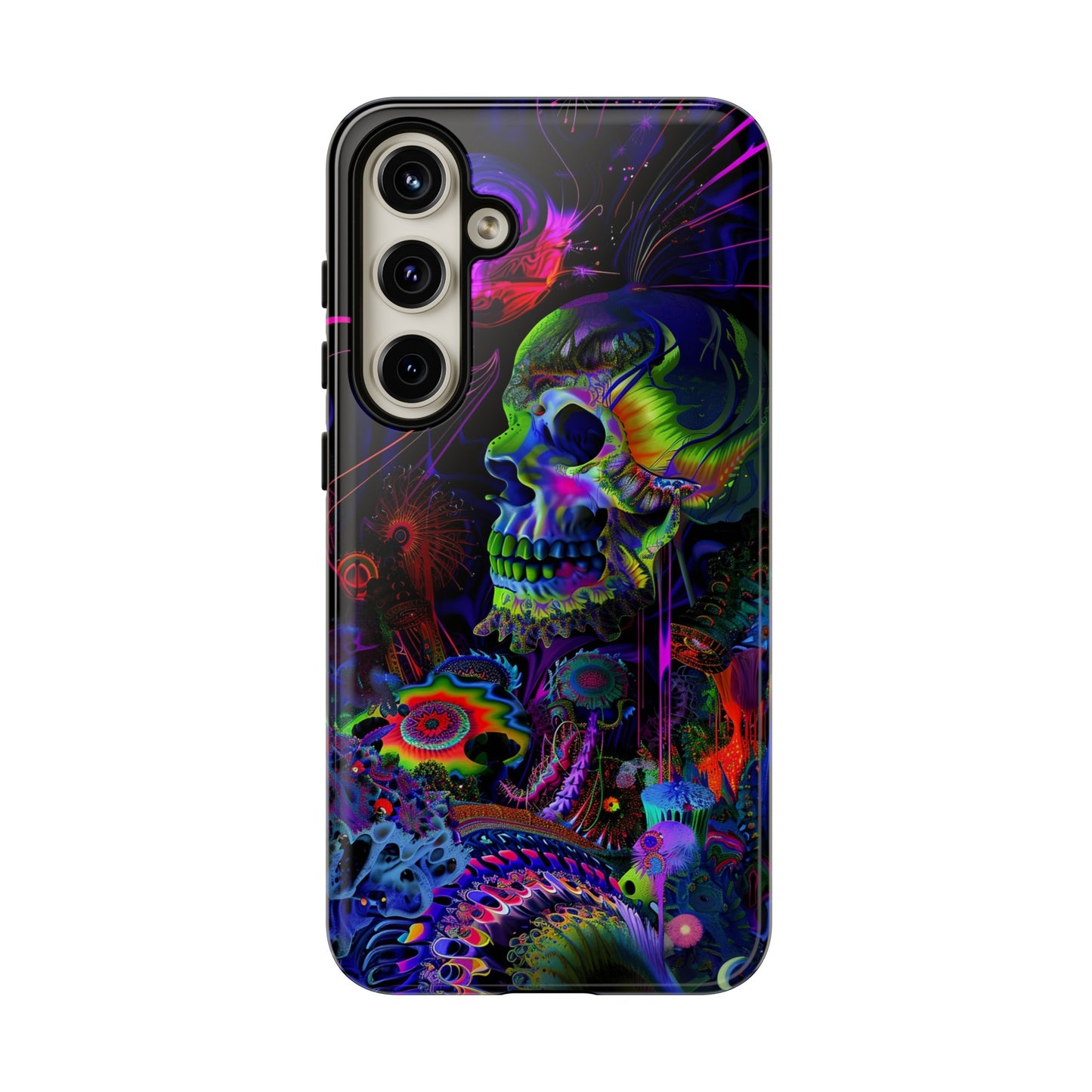 Psychedelic Skull Phone Case – Vibrant Pastel Design for iPhone, Samsung Galaxy, and Google Pixel Devices