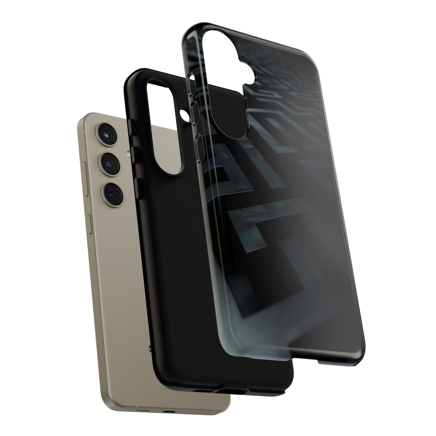 Black Maze Phone Case – Intricate Labyrinth Design for iPhone, Samsung Galaxy, and Google Pixel Devices