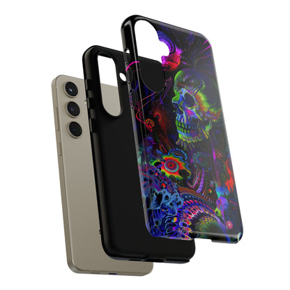 Psychedelic Skull Phone Case – Vibrant Pastel Design for iPhone, Samsung Galaxy, and Google Pixel Devices