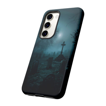 Graveyard at Night Phone Case – Eerie Cemetery Design for iPhone, Samsung Galaxy, and Google Pixel Devices