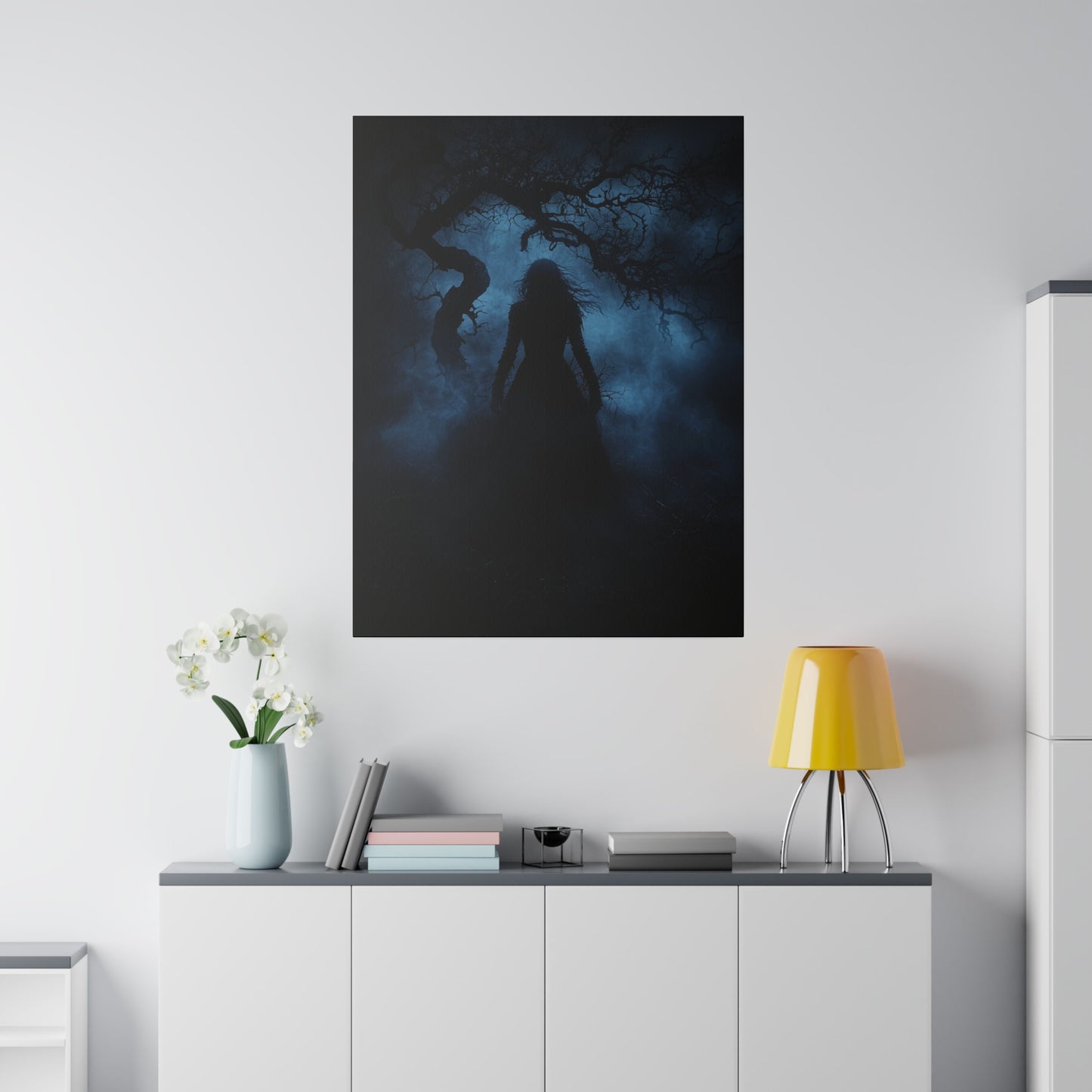 Haunting Silhouette - Dark Art Canvas Print - Mystical Gothic Home Decor