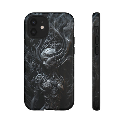 Biomechanical Beauty Phone Case – Futuristic Alien Design for iPhone, Samsung Galaxy, and Google Pixel Devices