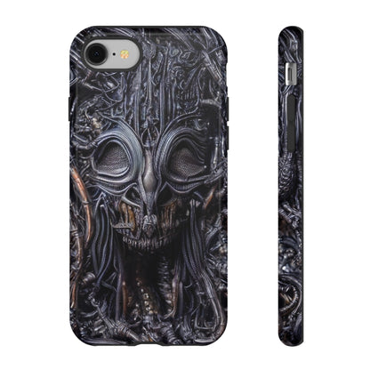 Biomechanical Horror 2 Phone Case – Futuristic Alien Horror Design for iPhone, Samsung Galaxy, and Google Pixel Devices