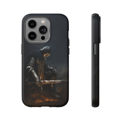 Dark Knight of the Abyss Phone Case - iPhone, Samsung Galaxy, Google Pixel - Epic Medieval Warrior Art, Protective Case, Fantasy Art