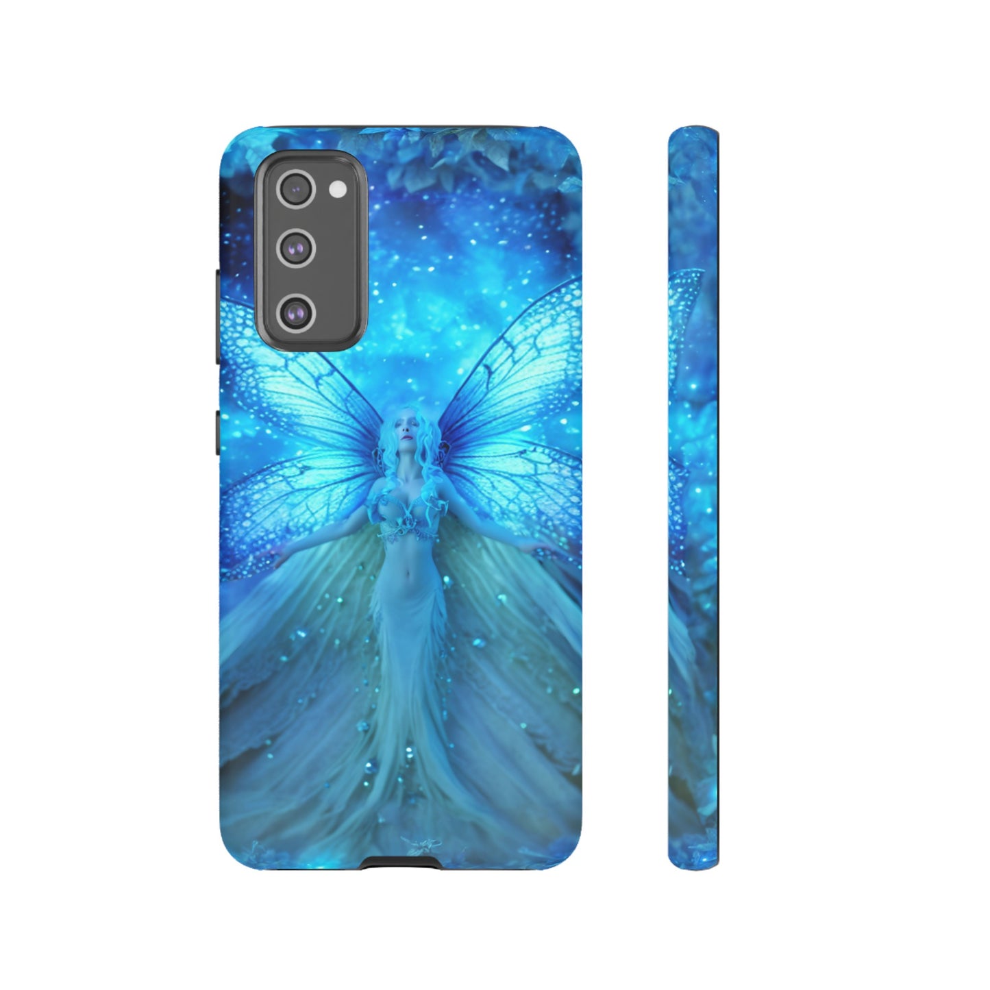 Blue Cosmic Fairy Phone Case – Enchanting Fae Design for iPhone, Samsung Galaxy, and Google Pixel Devices