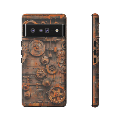 Rusted Steampunk Gearworks Phone Case for iPhone, Samsung Galaxy, and Google Pixel Devices