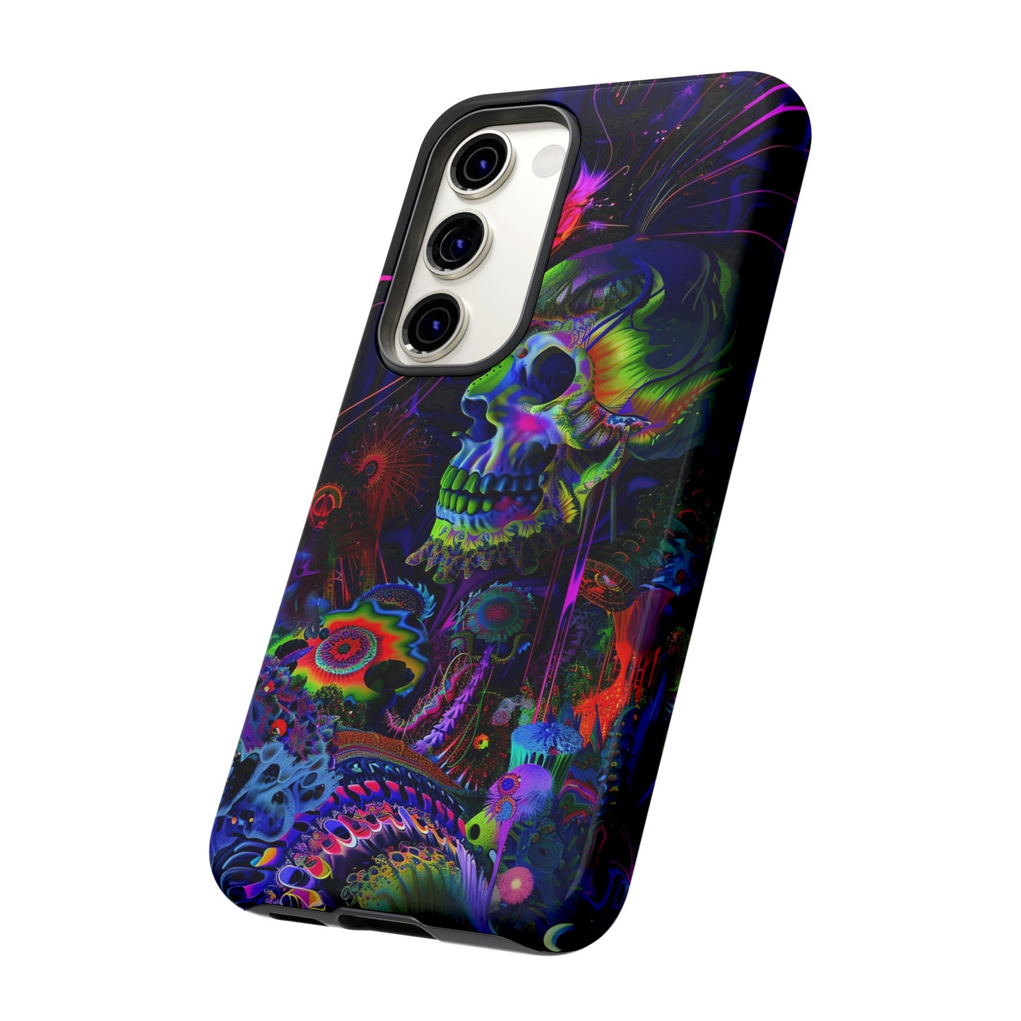 Psychedelic Skull Phone Case – Vibrant Pastel Design for iPhone, Samsung Galaxy, and Google Pixel Devices