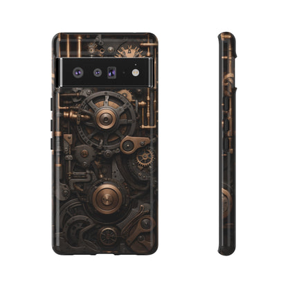 Steampunk Machine Phone Case – Victorian Gears Design for iPhone, Samsung Galaxy, and Google Pixel Devices