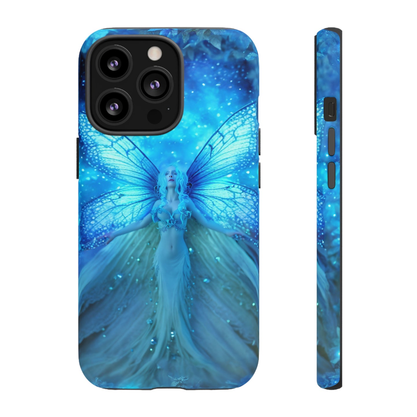 Blue Cosmic Fairy Phone Case – Enchanting Fae Design for iPhone, Samsung Galaxy, and Google Pixel Devices