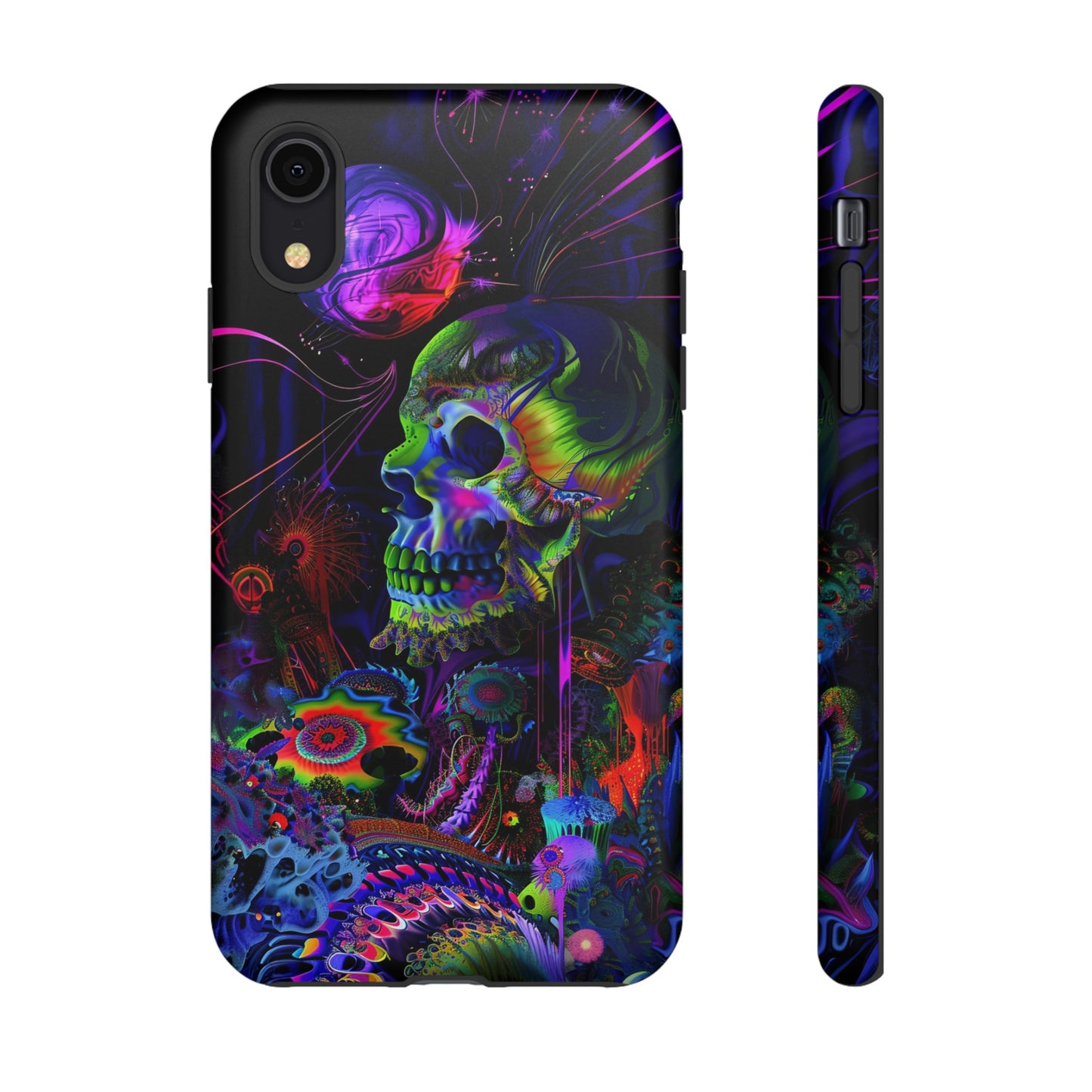 Psychedelic Skull Phone Case – Vibrant Pastel Design for iPhone, Samsung Galaxy, and Google Pixel Devices