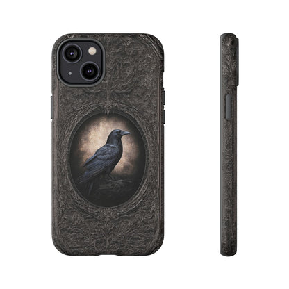 Gothic Raven Phone Case - Mysterious Dark Bird Design