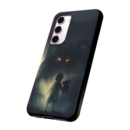 A Child Facing A Terrifying Monster Phone Case - for iPhone, Samsung Galaxy, and Google Pixel Devices