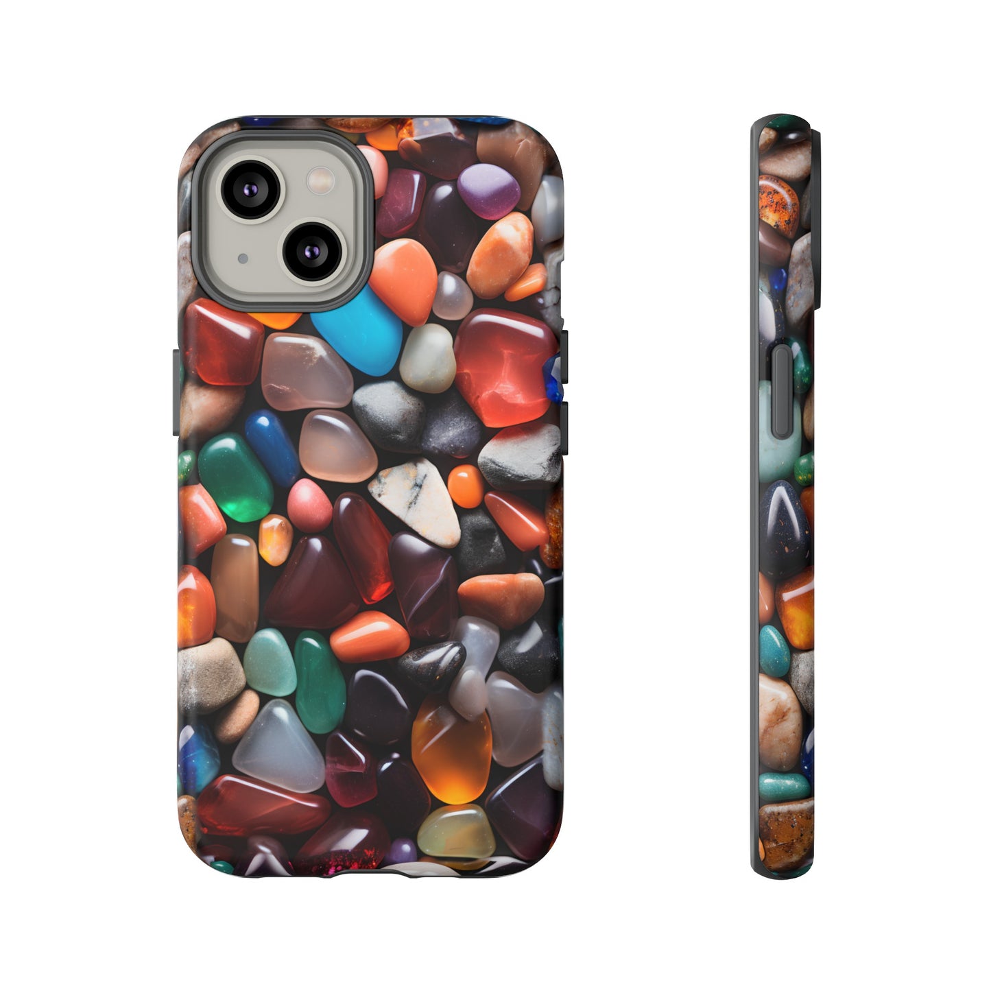 Colorful Stones Phone Case – Vibrant Polished Gemstone Design for iPhone, Samsung Galaxy, and Google Pixel Devices