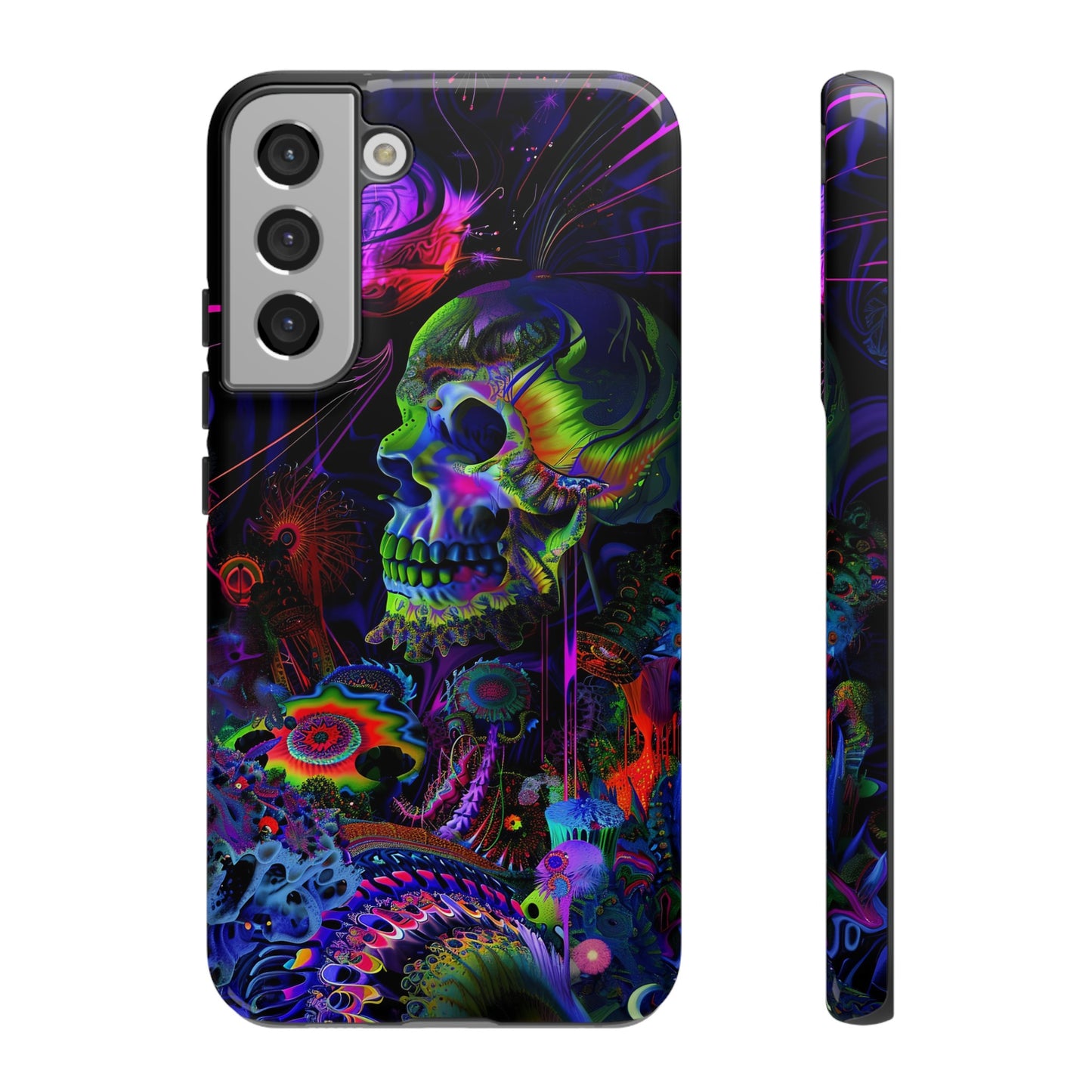 Psychedelic Skull Phone Case – Vibrant Pastel Design for iPhone, Samsung Galaxy, and Google Pixel Devices