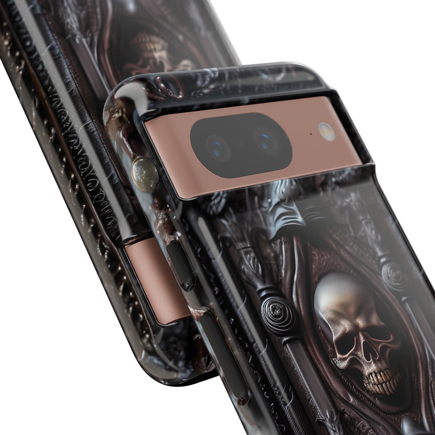 Dark Grimoire of Death Tough Phone Case – Gothic Skull Vampiric Design for iPhone, Samsung Galaxy, and Google Pixel Devices