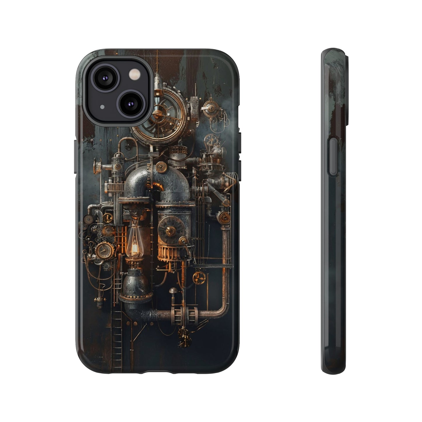 Steampunk Machine #2 Phone Case - Intricate Industrial Design for iPhone, Samsung Galaxy, Google Pixel Devices, Victorian Design Gears