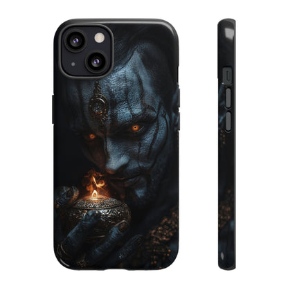 Dark Djinn Warrior Phone Case - Intricate Fantasy Art Protective Cover for iPhone, Samsung Galaxy, and Google Pixel Devices