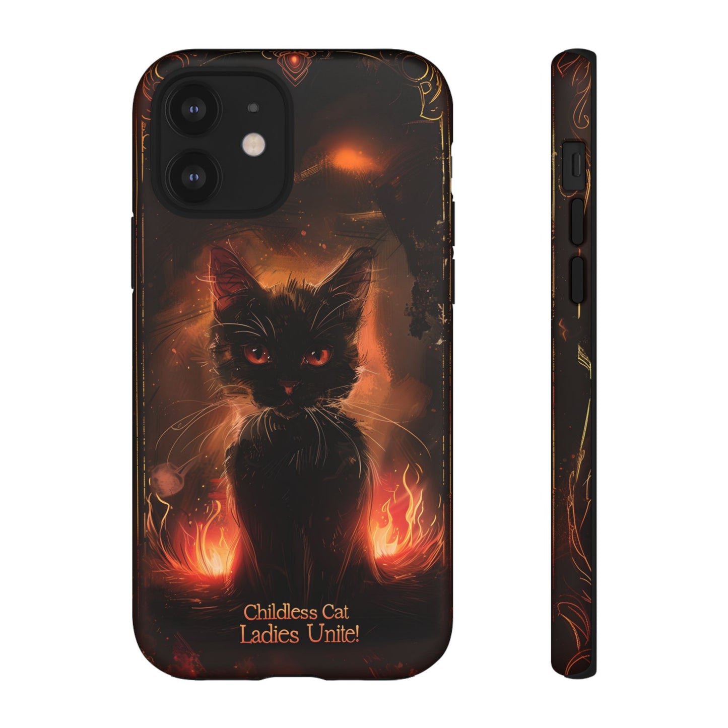 Childless Cat Ladies Unite Phone Case - Gothic Black Cat For iPhone, Samsung Galaxy, and Google Pixel Devices