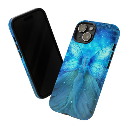 Blue Cosmic Fairy Phone Case – Enchanting Fae Design for iPhone, Samsung Galaxy, and Google Pixel Devices