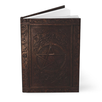 Pentacle Grimoire Hardcover Notebook – Mystical Journal for Witchcraft, Occult Magic, and Creative Writing