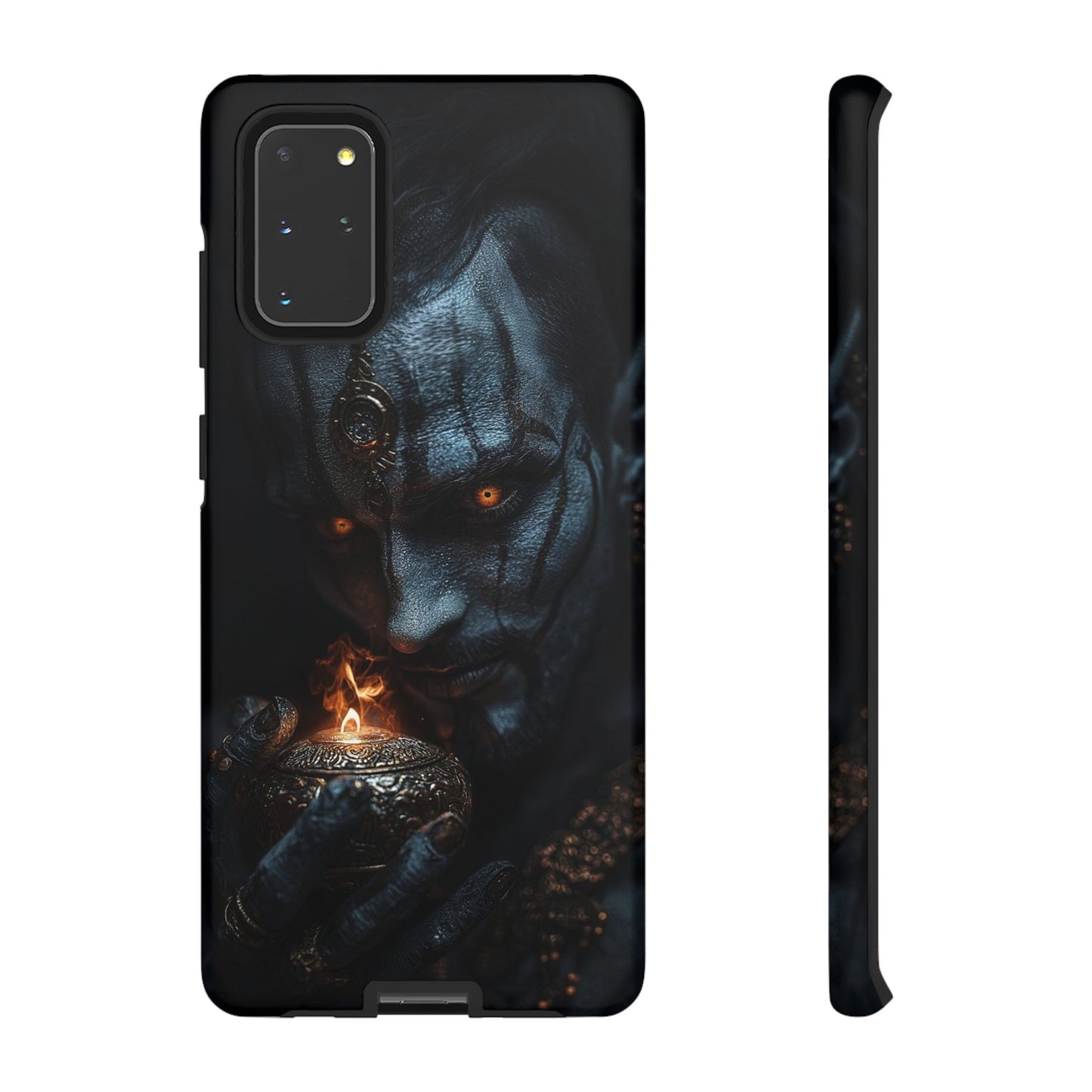 Dark Djinn Warrior Phone Case - Intricate Fantasy Art Protective Cover for iPhone, Samsung Galaxy, and Google Pixel Devices