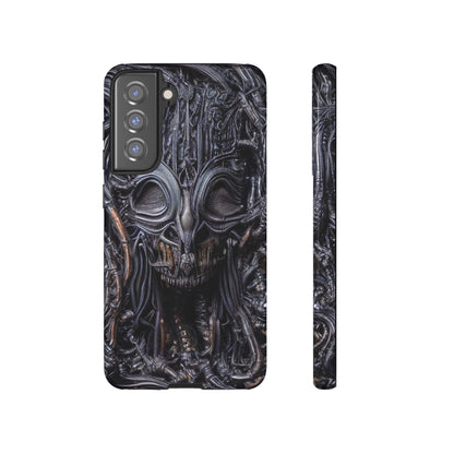 Biomechanical Horror 2 Phone Case – Futuristic Alien Horror Design for iPhone, Samsung Galaxy, and Google Pixel Devices