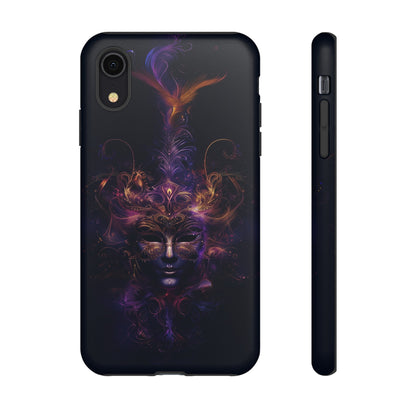 Elegant Masquerade Mask Phone Case for iPhone, Samsung Galaxy, and Google Pixel Devices - Mystical Design