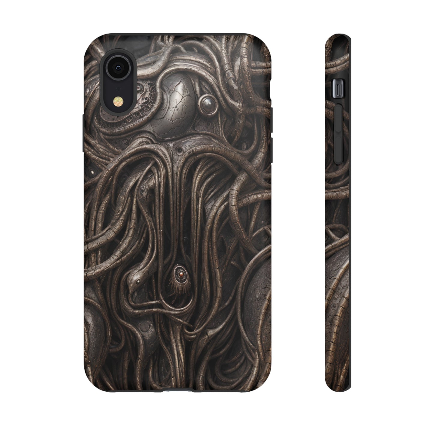 Biomechanical Horror 4 Phone Case – Futuristic Alien Design for iPhone, Samsung Galaxy, and Google Pixel Devices