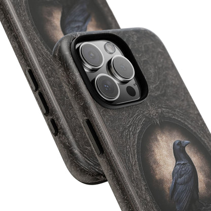 Gothic Raven Phone Case - Mysterious Dark Bird Design