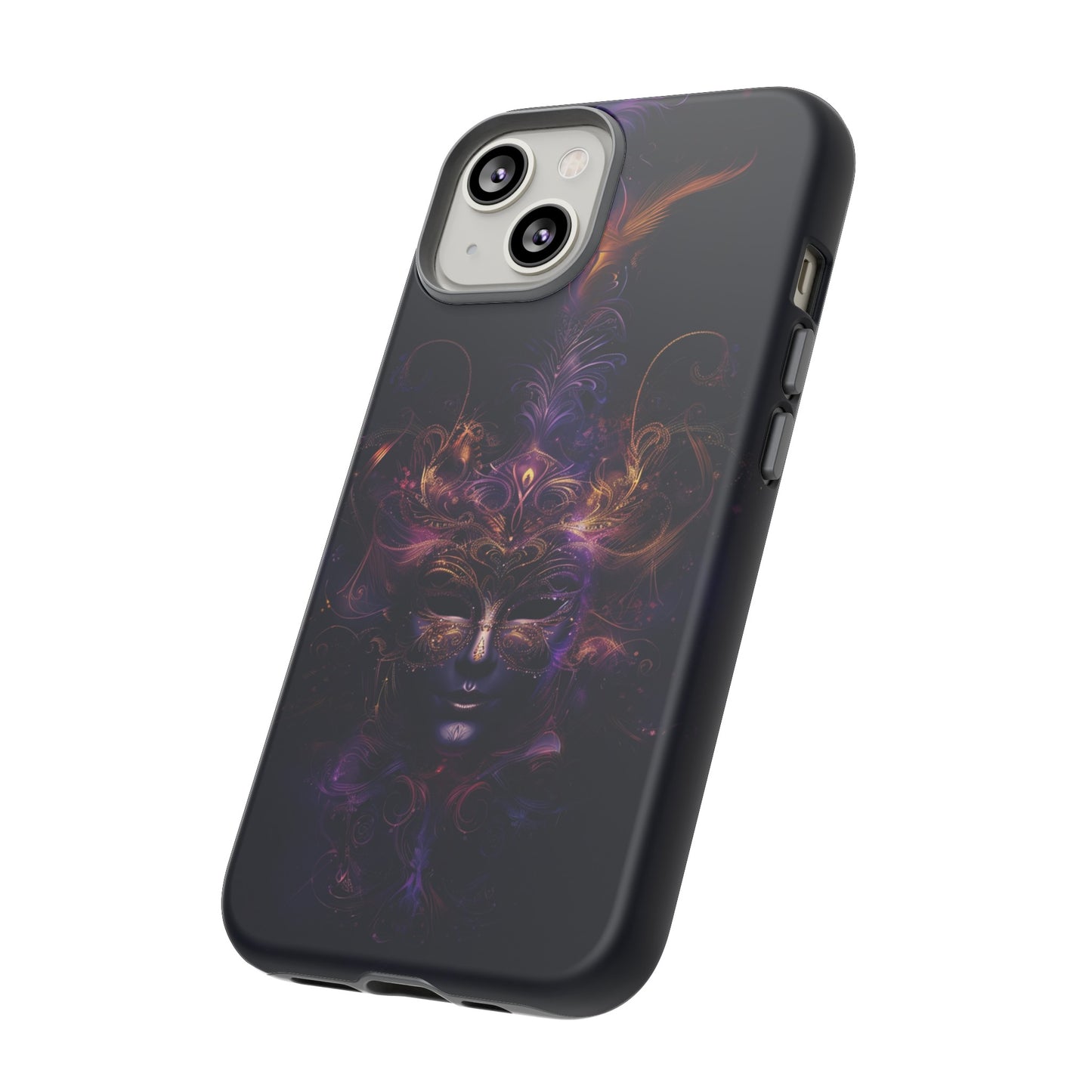 Elegant Masquerade Mask Phone Case for iPhone, Samsung Galaxy, and Google Pixel Devices - Mystical Design