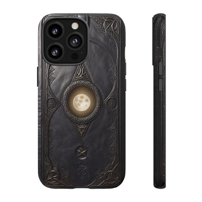 Moon Case Tough Phone Case – Fantasy Art Leather Book Design for iPhone, Samsung Galaxy, and Google Pixel Devices