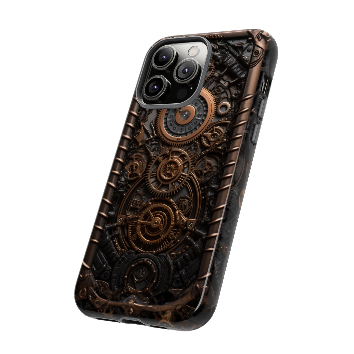 Gearworks 2 Phone Case – Steampunk Victorian Design with Gears and Clockwork for iPhone, Samsung Galaxy, and Google Pixel Devices