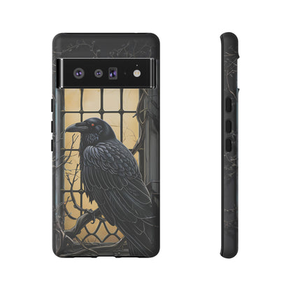 The Raven Phone Case – Edgar Allan Poe Inspired Gothic Design for iPhone, Samsung Galaxy, and Google Pixel Devices