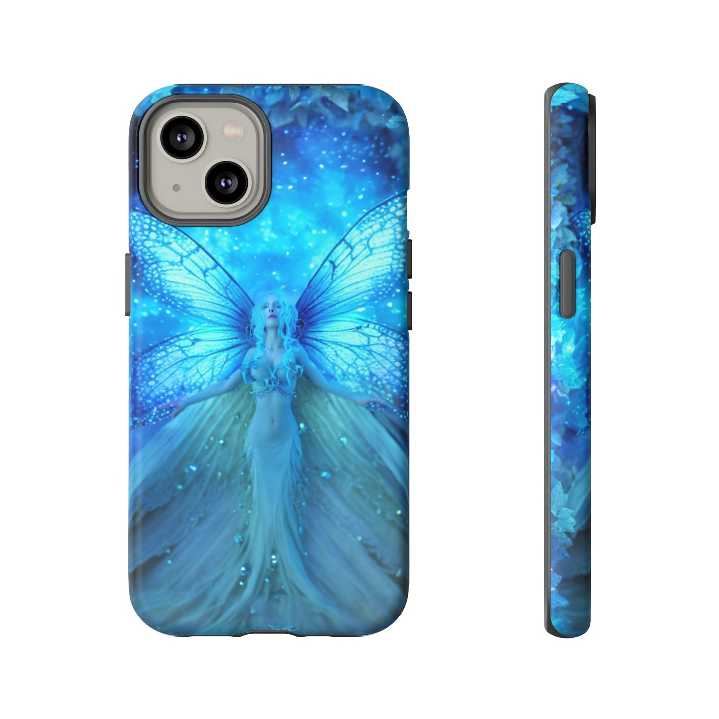 Blue Cosmic Fairy Phone Case – Enchanting Fae Design for iPhone, Samsung Galaxy, and Google Pixel Devices