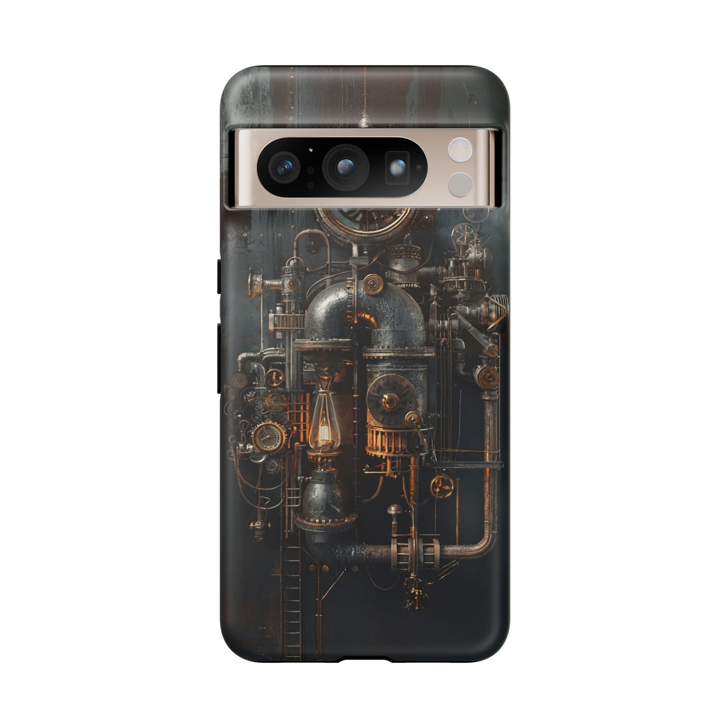 Steampunk Machine #2 Phone Case - Intricate Industrial Design for iPhone, Samsung Galaxy, Google Pixel Devices, Victorian Design Gears