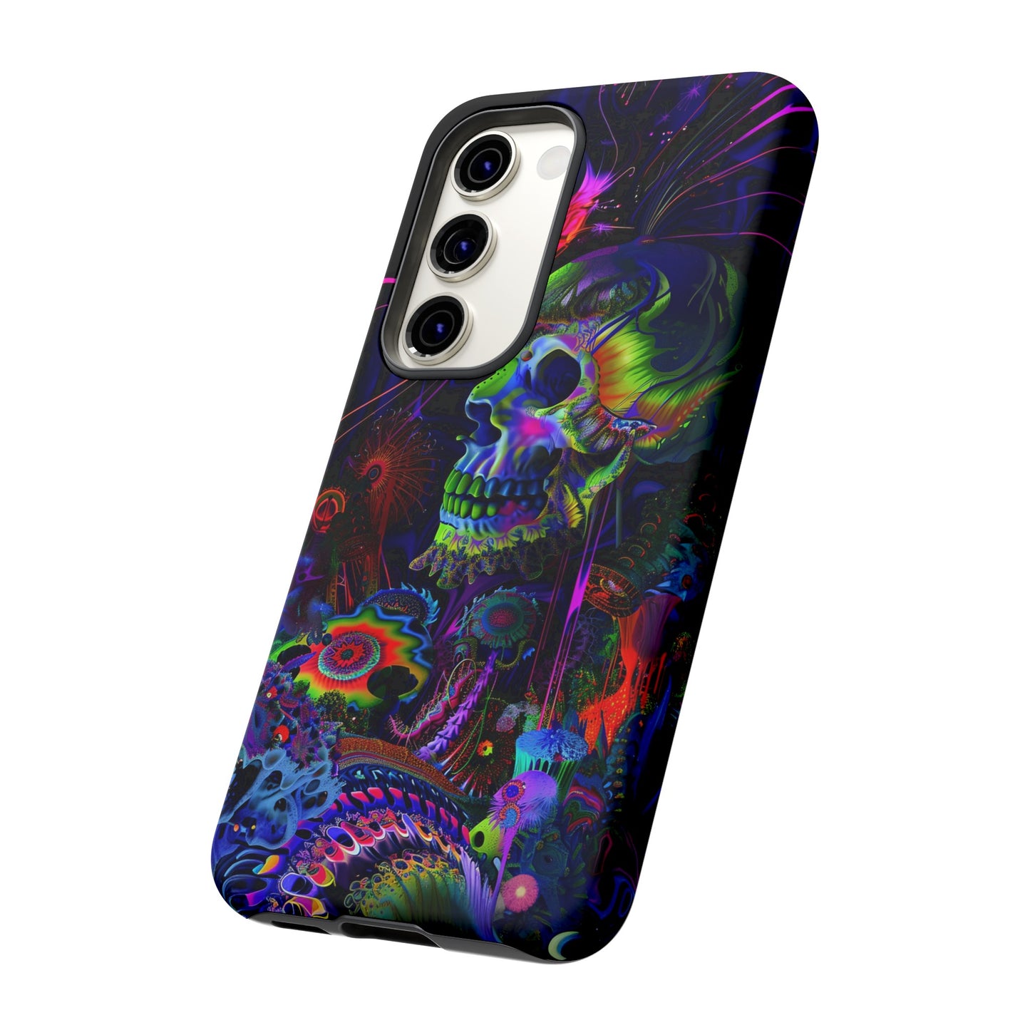 Psychedelic Skull Phone Case – Vibrant Pastel Design for iPhone, Samsung Galaxy, and Google Pixel Devices