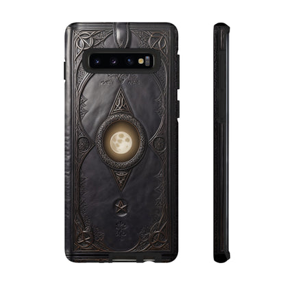 Moon Case Tough Phone Case – Fantasy Art Leather Book Design for iPhone, Samsung Galaxy, and Google Pixel Devices