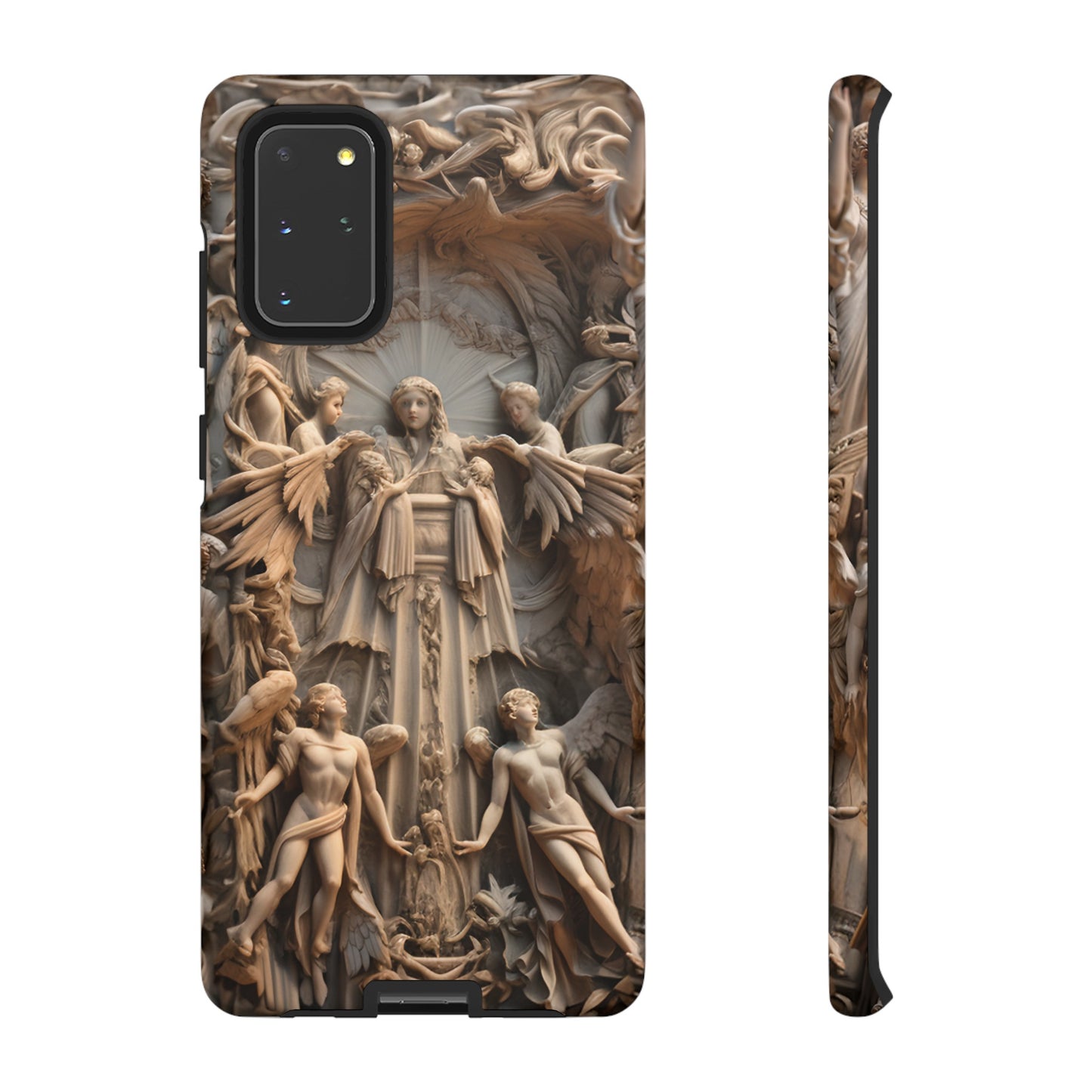 Angelic Statue Phone Case – Heavenly Gothic Marble Design for iPhone, Samsung Galaxy, and Google Pixel Devices