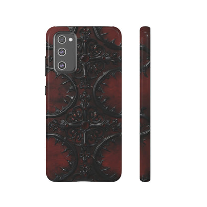 Vampiric Leather Phone Case for iPhone, Samsung Galaxy, and Google Pixel Devices - Gothic Ornate Design