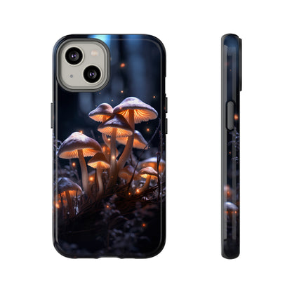 Glowing Mushrooms at Night Phone Case – Enchanting Fantasy Forest Design for iPhone, Samsung Galaxy, and Google Pixel Devices