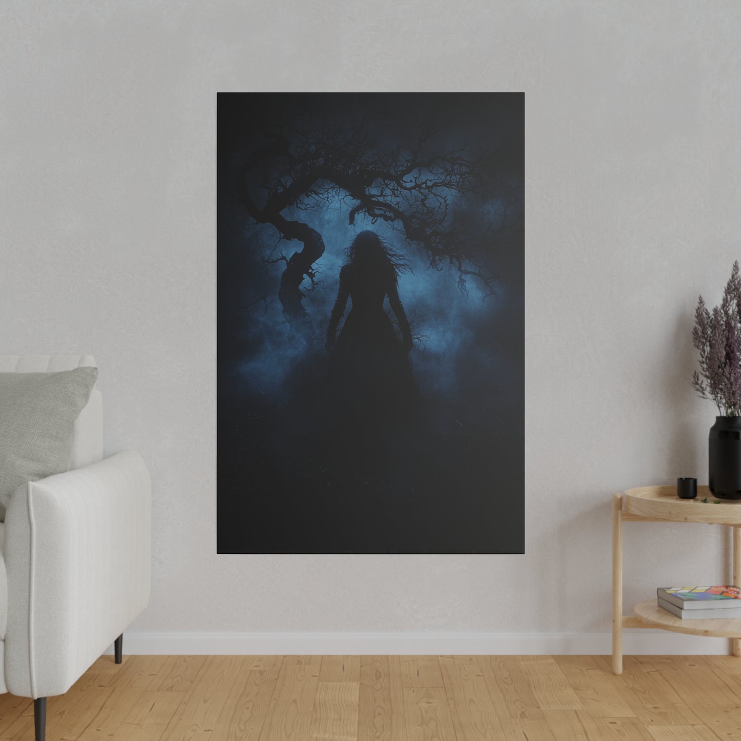 Haunting Silhouette - Dark Art Canvas Print - Mystical Gothic Home Decor