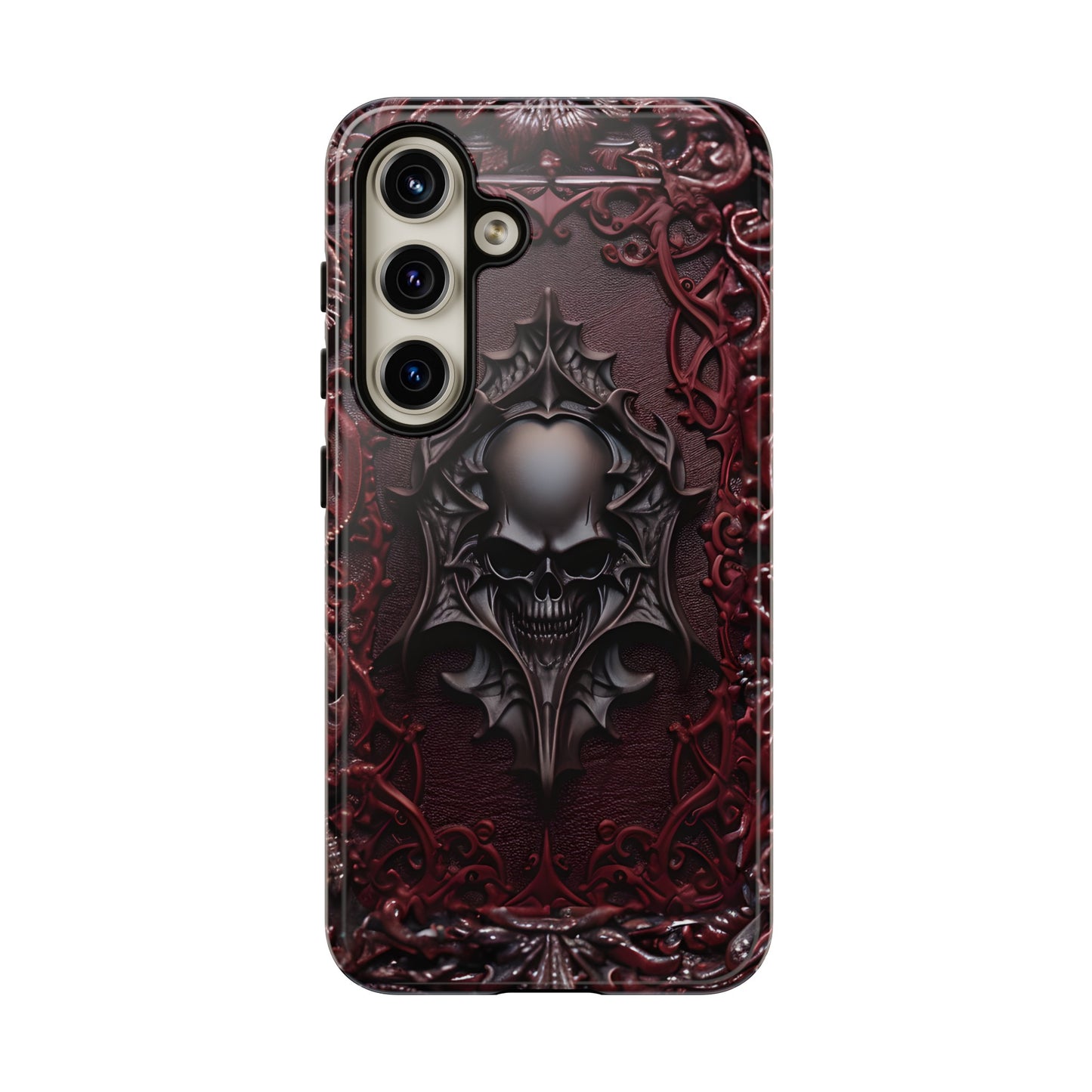 Vampiric Tough Phone Case – Gothic Skull Vampire Design for iPhone, Samsung Galaxy, and Google Pixel Devices