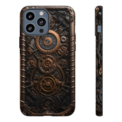 Gearworks 2 Phone Case – Steampunk Victorian Design with Gears and Clockwork for iPhone, Samsung Galaxy, and Google Pixel Devices