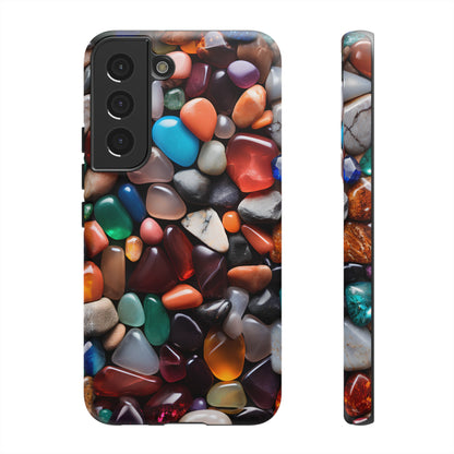 Colorful Stones Phone Case – Vibrant Polished Gemstone Design for iPhone, Samsung Galaxy, and Google Pixel Devices