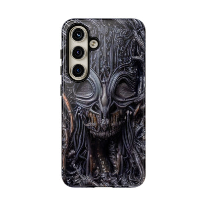 Biomechanical Horror 2 Phone Case – Futuristic Alien Horror Design for iPhone, Samsung Galaxy, and Google Pixel Devices