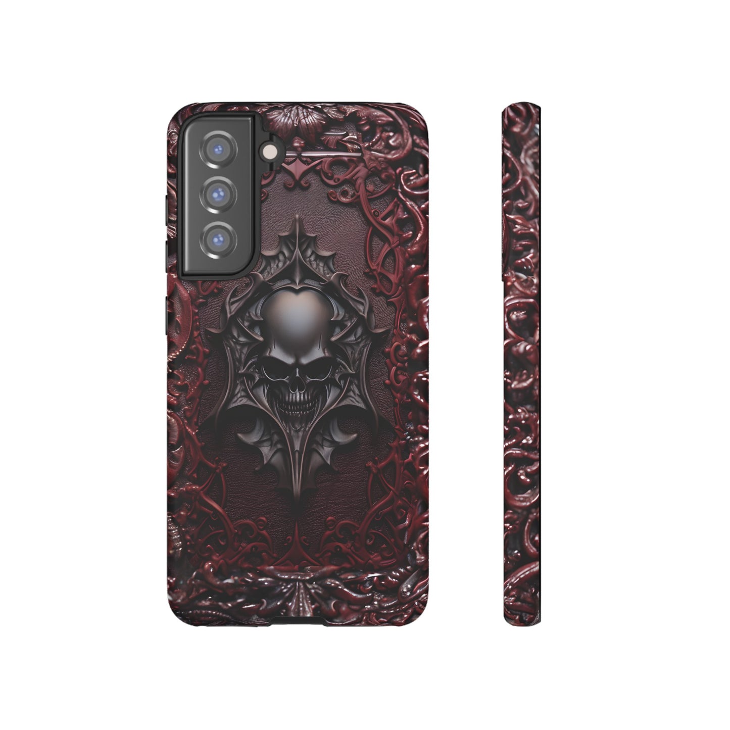 Vampiric Tough Phone Case – Gothic Skull Vampire Design for iPhone, Samsung Galaxy, and Google Pixel Devices