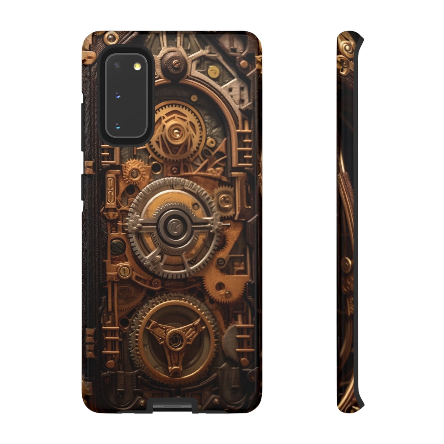 Gearworks Tough Phone Case – Steampunk Clockwork Design for iPhone, Samsung Galaxy, and Google Pixel Devices