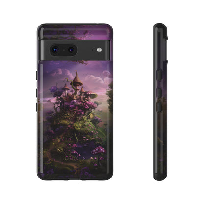 Enchanted Fairy Castle Phone Case - Magical Purple Fantasy Art for iPhone, Samsung Galaxy and Google Pixel Devices