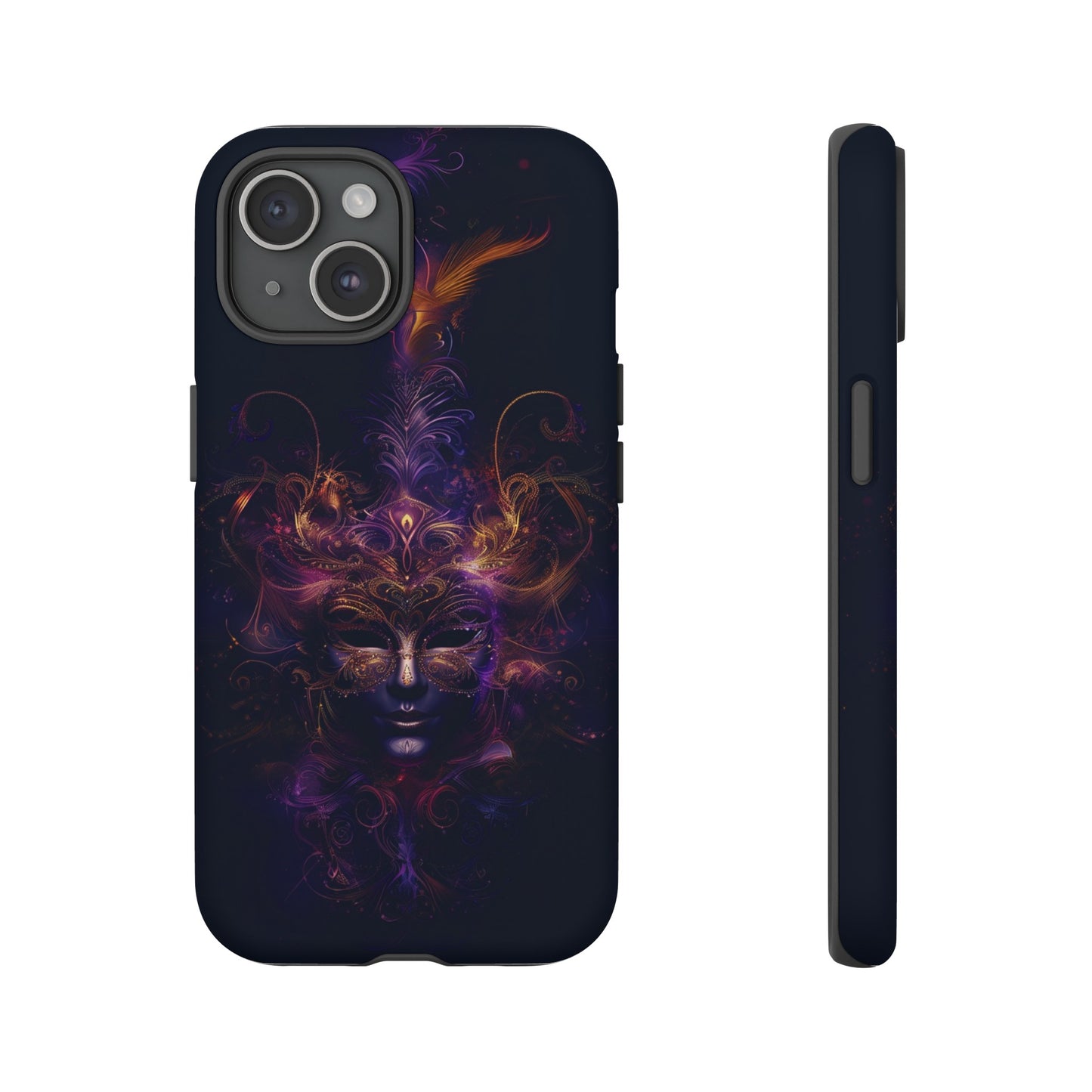 Elegant Masquerade Mask Phone Case for iPhone, Samsung Galaxy, and Google Pixel Devices - Mystical Design